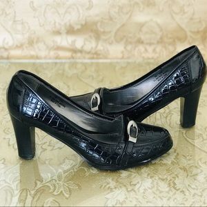 Cato black sturdy heels